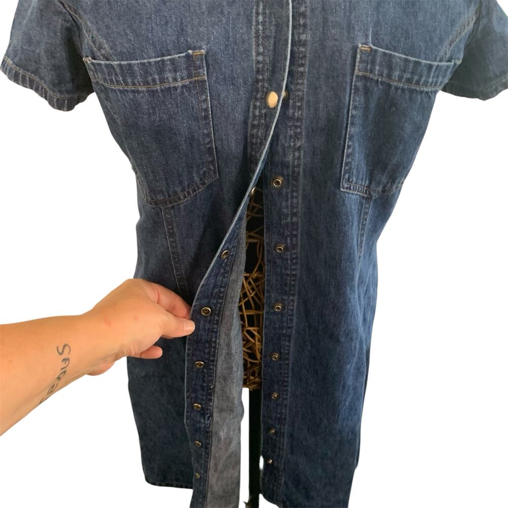 Faded Glory Girls Denim Shirt Dress - Picture 2 of 9